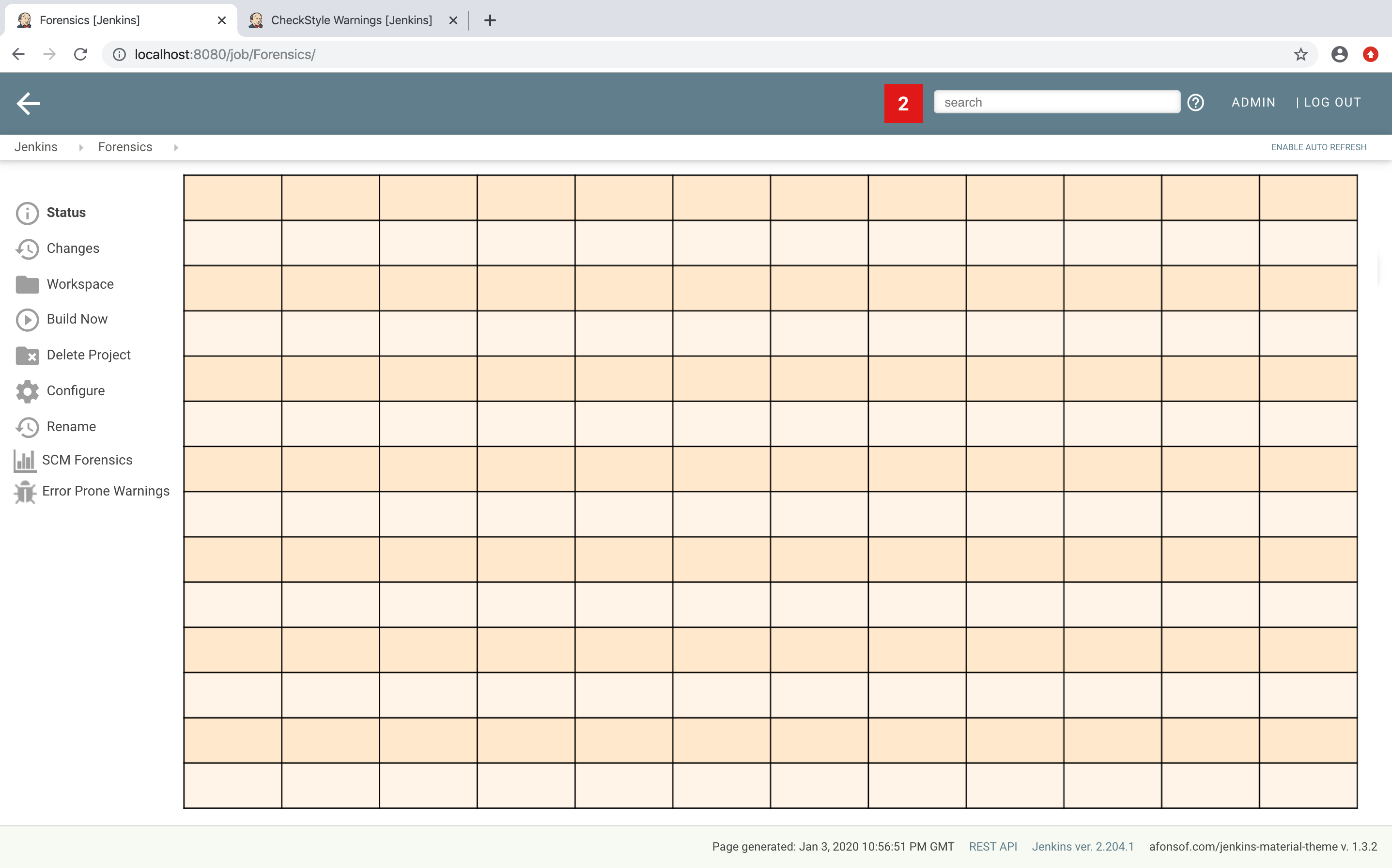 Grid layout in Jenkins